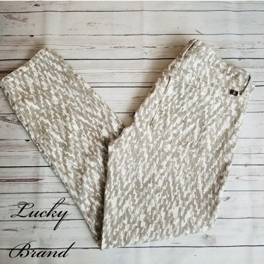 Tan and Grey Lucky Brand Jeans